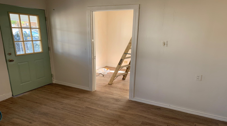 Interior view of 1417 Garcia during remodel