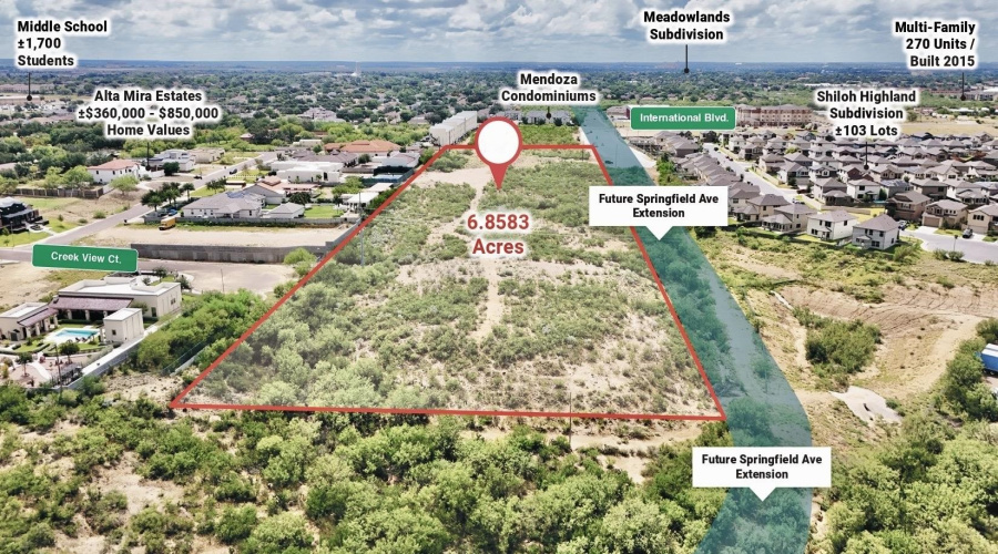 0000 Springfield Ave, Laredo, Texas 78045, ,Land,For Sale,0000 Springfield Ave,20254121