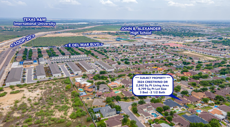 3824 Crestwind Dr, Laredo, Texas 78045, 3 Bedrooms Bedrooms, 8 Rooms Rooms,2 BathroomsBathrooms,Residential,For Sale,3824 Crestwind Dr,20261706