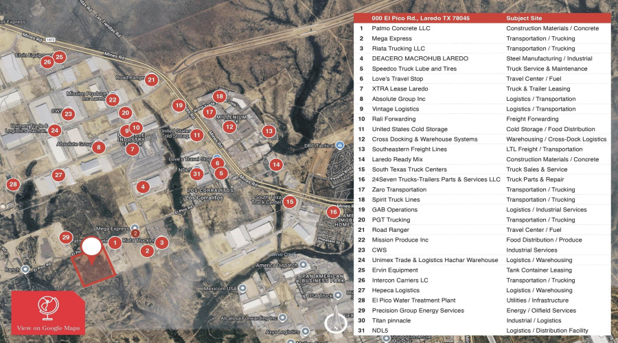 000 El Pico Rd, Laredo, Texas 78045, ,Land,For Sale,000 El Pico Rd,20262417
