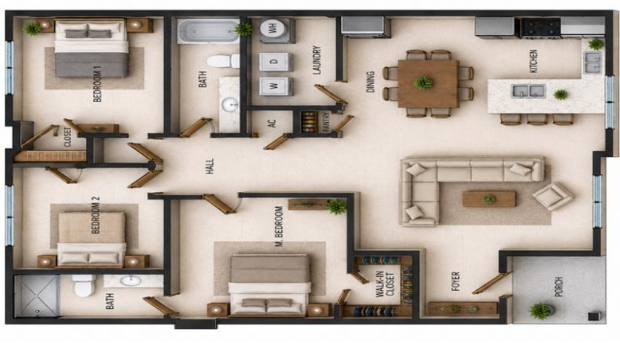 Lay out IA created, some spaces may be not accurate